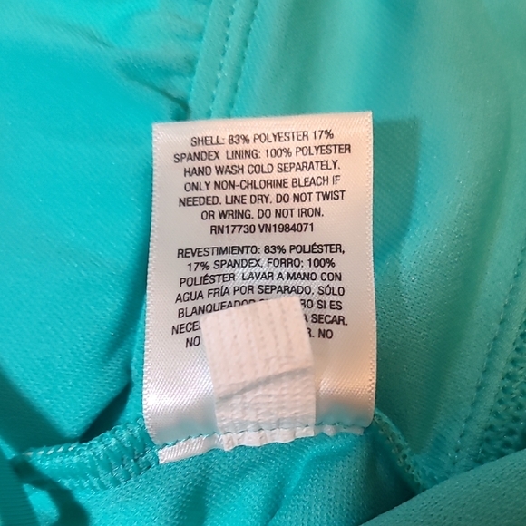 Shade & Shore Womens Teal One-Piece Swimsuit XS Keyhole Adjustable Straps NWT - Picture 4 of 10